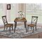 International Concepts 42 in. Solid Wood Round Dual Drop Leaf Dining Table with 2 Chairs in Hickory/Washed Coal K45-42DL-C613-2 - alternate 3